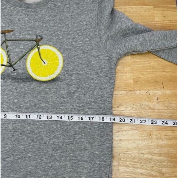 Wituka Zest Sweatshirt Organic Cotton Cycle Lemons Fair Trade Crew Minimalist S - Picture 9 of 10